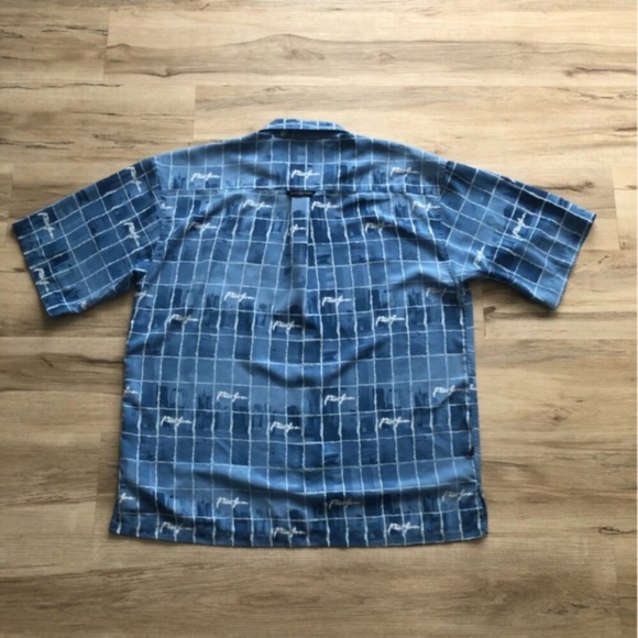 Phat Farm Blue Grid Pattern Shirt - Picture 10 of 10